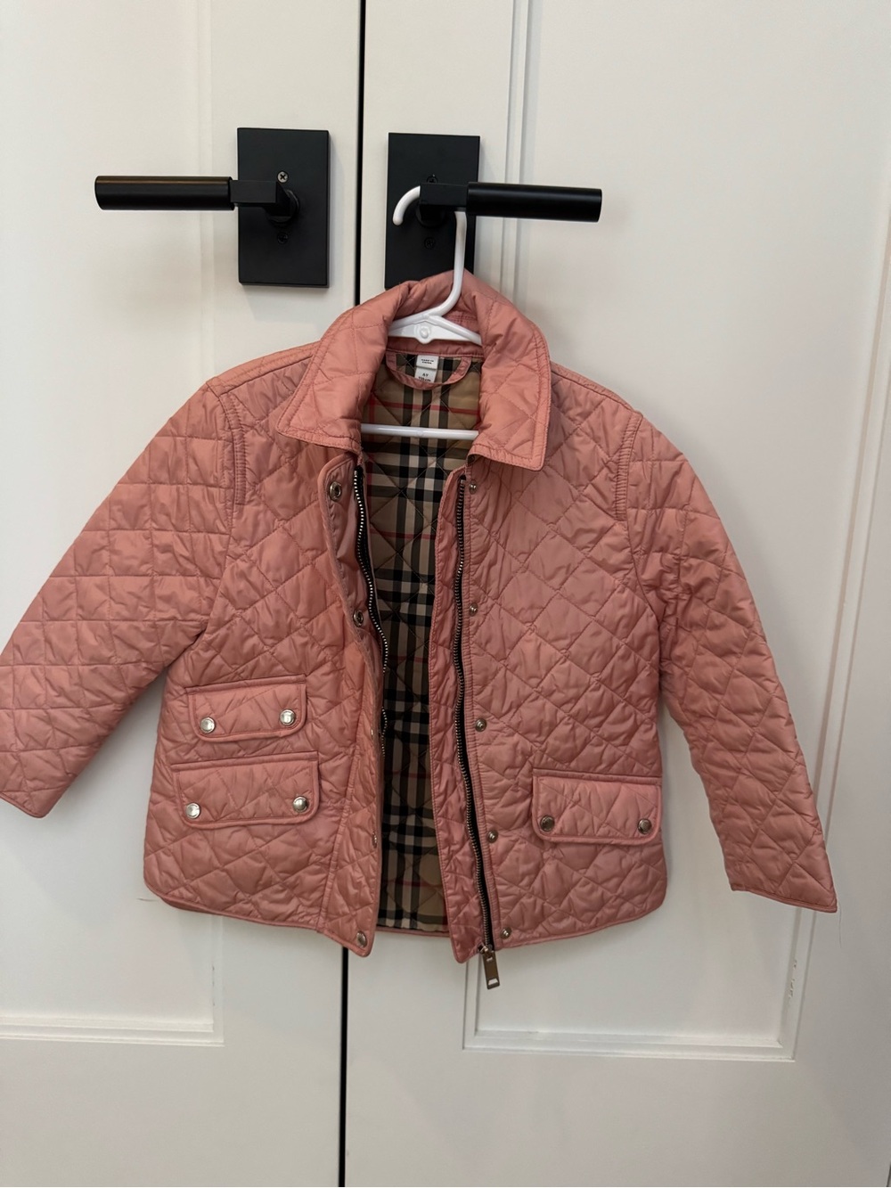 Burberry Dusty Pink Quilted Kids Puffer Jacket